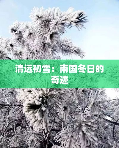 清远初雪:南国冬日的奇迹