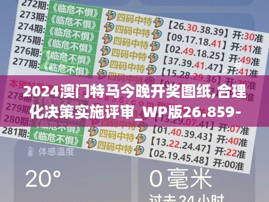 2024澳门特马今晚开奖图纸,合理化决策实施评审_WP版26.859-5