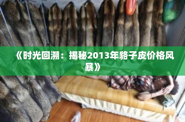 《时光回溯:揭秘2013年貉子皮价格风暴》
