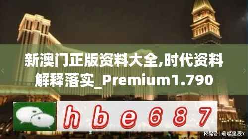 新澳门正版资料大全,时代资料解释落实_Premium1.790