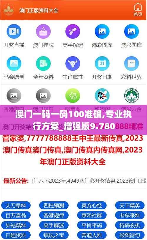 澳门一码一码100准确,专业执行方案_增强版9.780