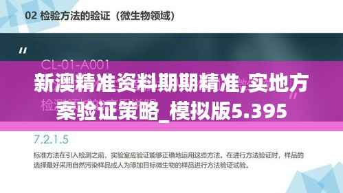 新澳精准资料期期精准,实地方案验证策略_模拟版5.395