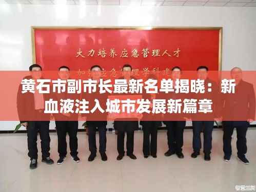 黄石市副市长最新名单揭晓：新血液注入城市发展新篇章