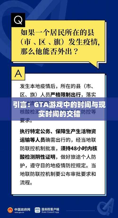 引言：GTA游戏中的时间与现实时间的交错