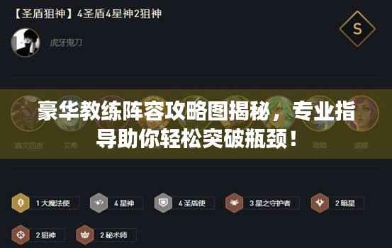 豪华教练阵容攻略图揭秘,专业指导助你轻松突破瓶颈!