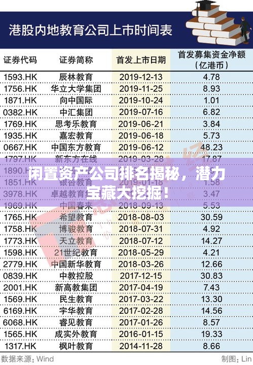 闲置资产公司排名揭秘，潜力宝藏大挖掘！