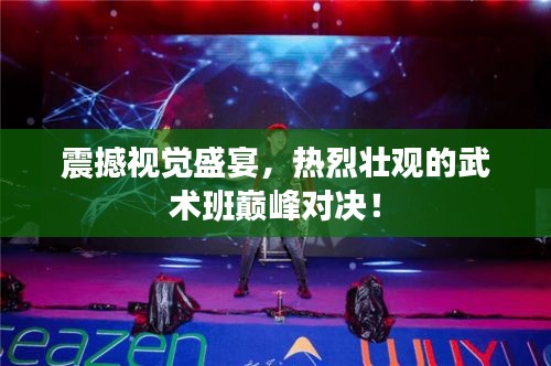 震撼视觉盛宴，热烈壮观的武术班巅峰对决！