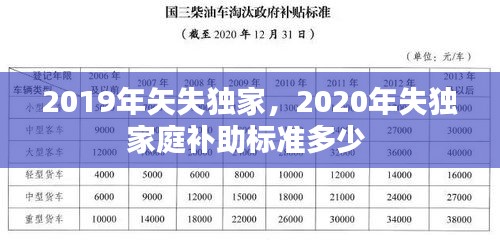 2019年矢失独家,2020年失独家庭补助标准多少