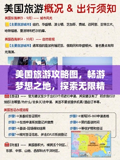 美国旅游攻略图,畅游梦想之地,探索无限精彩!